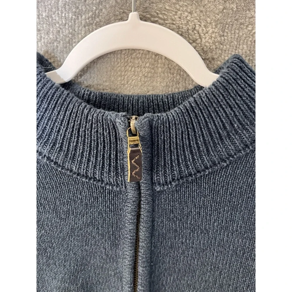 Eddie Bauer Sweater Mens Size XXXLT 3XLT Blue 1/4 Zip‎ Pullover Long Sleeve